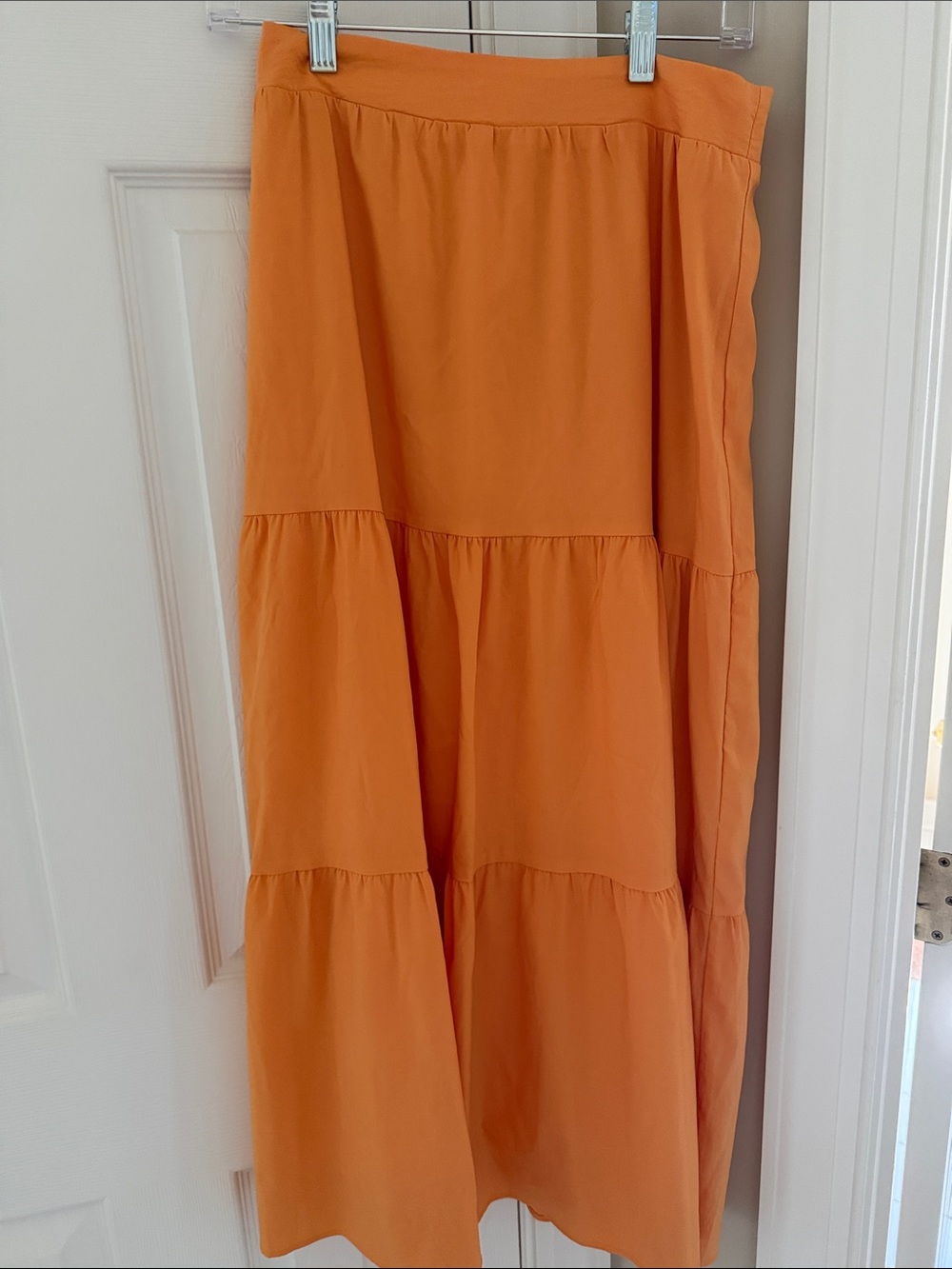Petal & Pup Orange Tiered Maxi Skirt